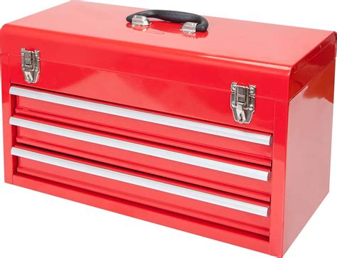 20 wide 3-drawer metal tool box red black|big red torin tool box.